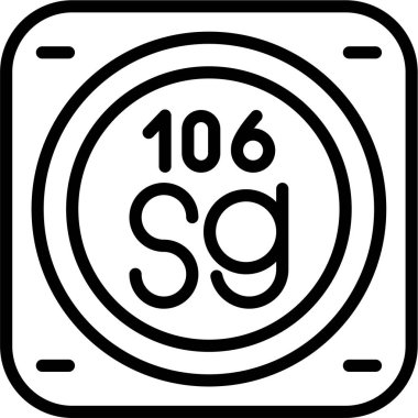 Kimyasal Element Web simgesi vektör çizimi