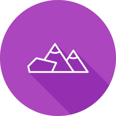 dağlar web simgesi, vektör çizim 
