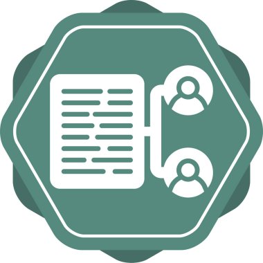 Belge İşbirliği simgesi, vektör illüstrasyonu basit tasarım