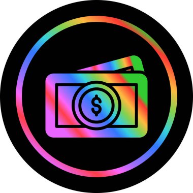 Para için. Web simgesi vektör illüstrasyonu 