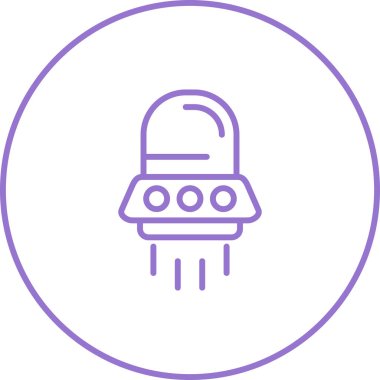 UFO web simgesinin vektör illüstrasyonu 