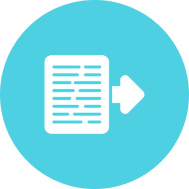 Belge Aktarma web simgesi, basit illüstrasyon 