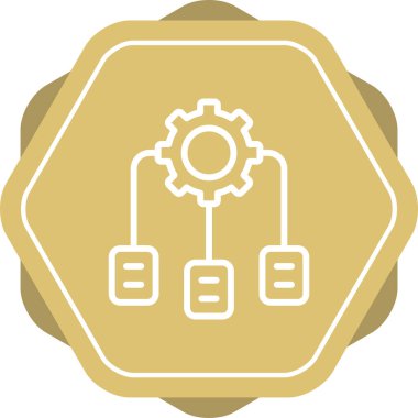 Yazılım Tanımlı Ağ Vektörü Simgesi 