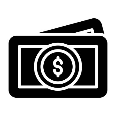 Para için. Web simgesi vektör illüstrasyonu 