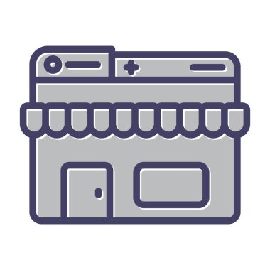 Etrade web simgesi vektör illüstrasyonu