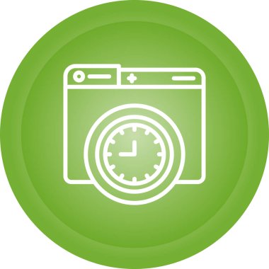 Saat. Web simgesi basit illüstrasyon 