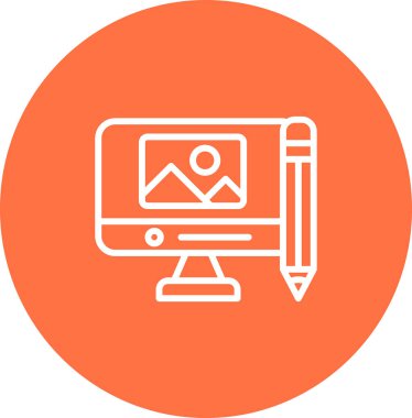 Dijital Sanat simgesinin vektör illüstrasyonu