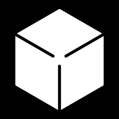 küp web simgesi vektör illüstrasyonu