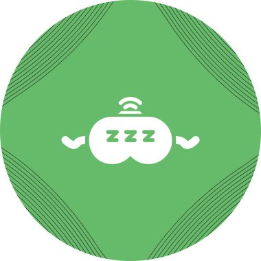 Uyku maskesi ikonu, vektör çizimi. Uyku İzleyici    