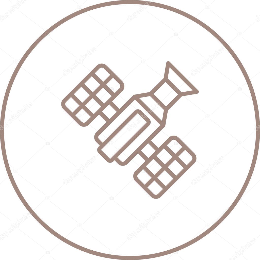 Space radar icon vector. Satelite outline illustration