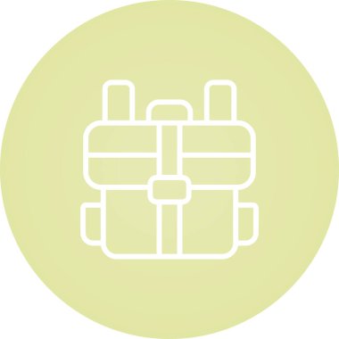 çanta simgesi, vektör illüstrasyonu basit tasarım