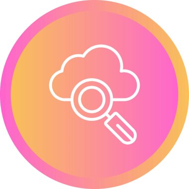 Büyüteç simgesinin vektör illüstrasyonu 