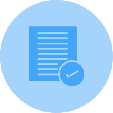 Kontrol edildi. Web simgesi basit illüstrasyon