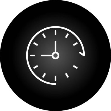 Saat simgesi vektör illüstrasyonu