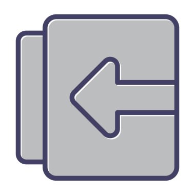 Belge İçeriye web simgesi aktar, basit vektör illüstrasyonu