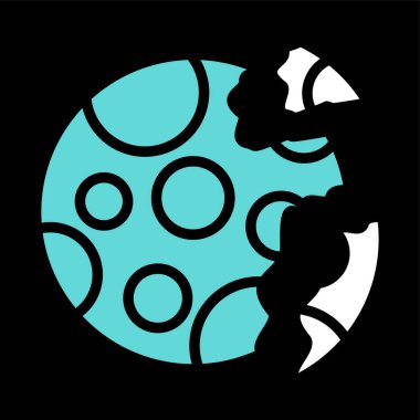  Yok edilen gezegen web simgesi vektör çizimi 