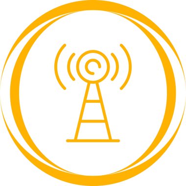 Radyo uydu anteni. Web basit illüstrasyonu