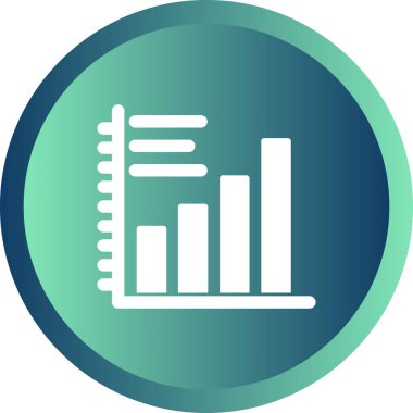 Çubuk Grafik simgesi, vektör illüstrasyonu basit tasarım
