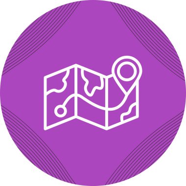 harita konumu ince çizgi vektör simgesi 