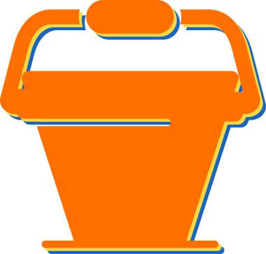 Kova. Web simgesi basit illüstrasyon