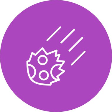 Meteor simgesi. Sosyal medya, uygulama ve web tasarımı için basit vektör sembolü.  