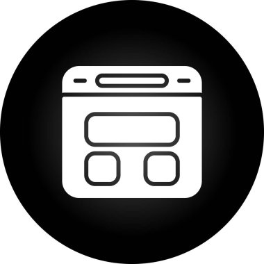 Web tarayıcı simgesi, vektör illüstrasyonu basit tasarım