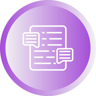 Yorum belgesi. Web simgesi basit illüstrasyon