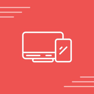 Bilgisayar. Web simgesi basit illüstrasyon