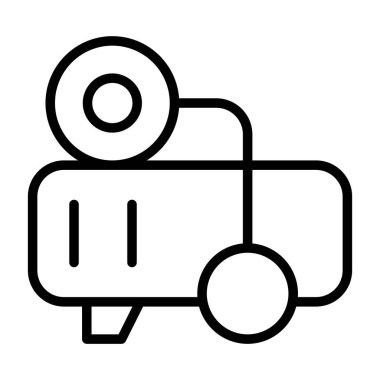 Vektör illüstrasyonu, Hava kompresörü simgesi element arkaplanı          