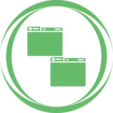 Windows web simgesi vektör çizimi 