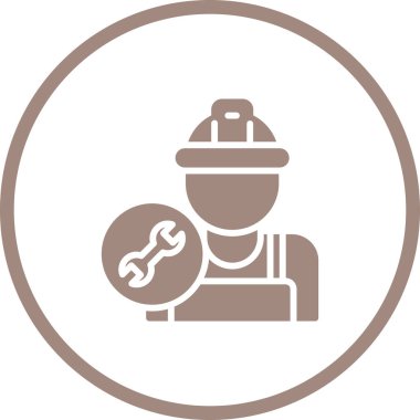 Tesisatçı. Web simgesi basit tasarım