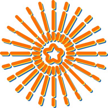 Havai fişek web simgesi, basit vektör illüstrasyonu 