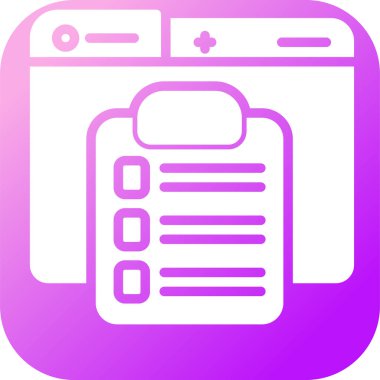 Checklist icon, vector illustration simple design