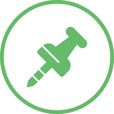 Pushpin web simgesi vektör illüstrasyonu