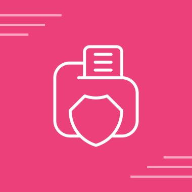 Veri Gizliliği simgesi, vektör illüstrasyonu basit tasarım