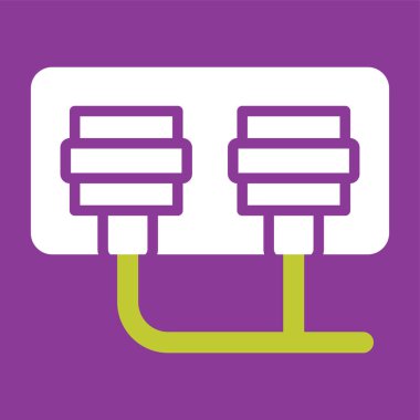 soket simgesi web basit illüstrasyon