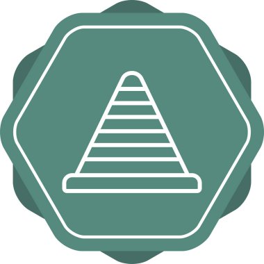 trafik koni simgesi, vektör çizim