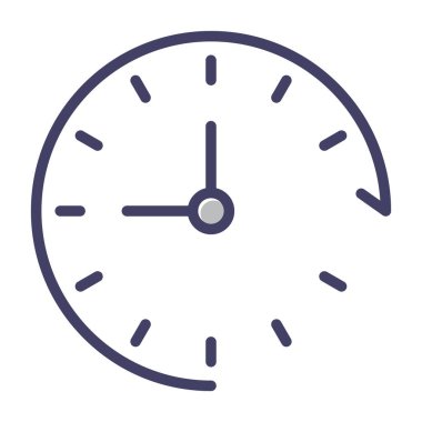 Saat simgesi vektör illüstrasyonu