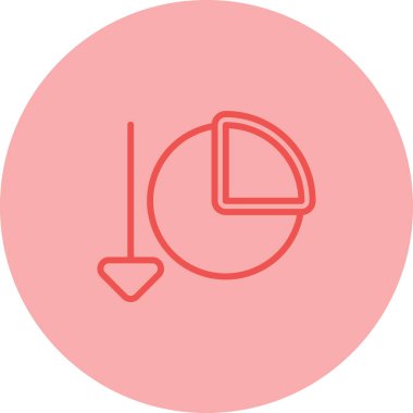 Çizelge Azalan Web simgesi vektör illüstrasyonu