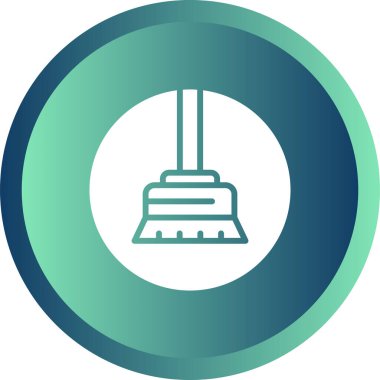 süpürge web simgesi illüstrasyonu
