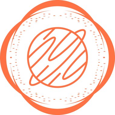 Satürn. Web simgesi basit tasarım