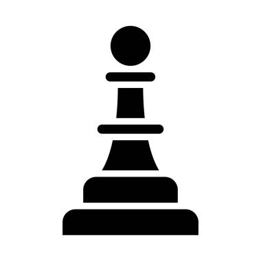 Satranç taşı web simgesi, basit vektör illüstrasyonu