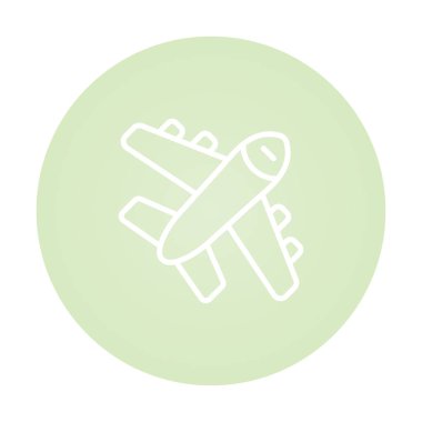 Düzlem web simgesi, basit vektör illüstrasyonu