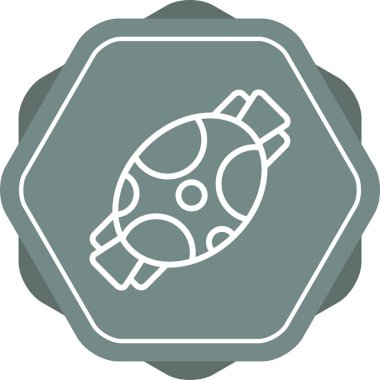 Şeker Web simgesi, basit illüstrasyon 