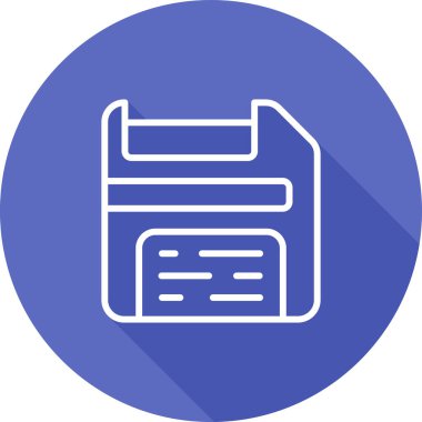 Beyaz arkaplanda izole edilmiş disket simgesi, vektör illüstrasyonu