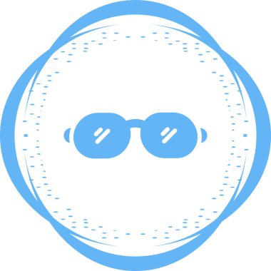 Gözlük Simgesi Vektör Tasarım Şablonu Moda Biçimi