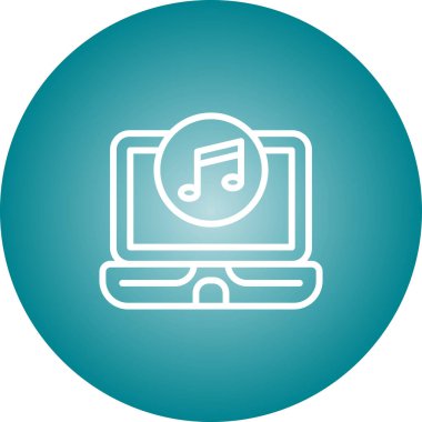 dizüstü bilgisayar simgesi, vektör illüstrasyonu basit tasarım