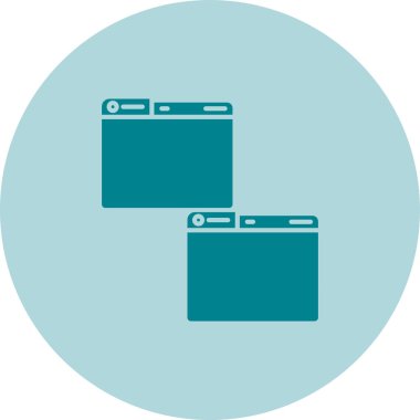 Windows web simgesi vektör çizimi 