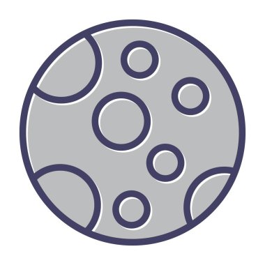 Ay ağ simgesinin vektör illüstrasyonu