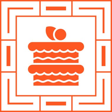 Kek. Web simgesi basit illüstrasyon